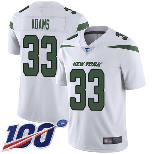 New York Jets Limited White Men Jamal Adams Road Jersey NFL Football 33 100th Season Vapor Untouchable